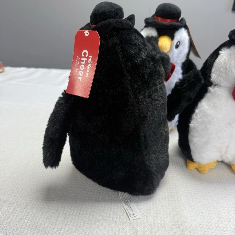 Lot Of 3 2025 Petsmart Dog Toy Stuffed Cheer Penguin Squeaky Chew‎ Plush 11